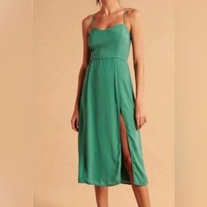 Abercrombie & Fitch | High-Slit Midaxi Dress | Green | Size M